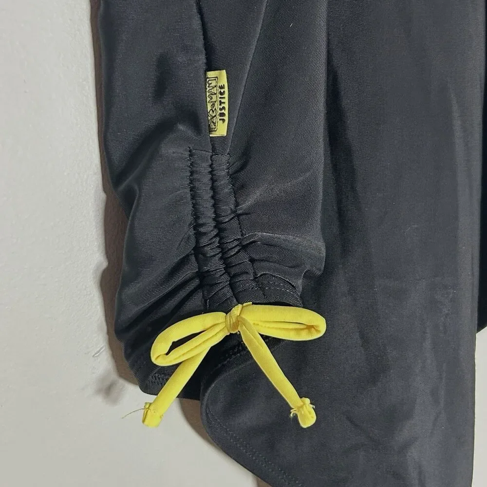 Pac-Man Justice One Piece Swimsuit XL 16‎ 18 Retro Tie Side Black